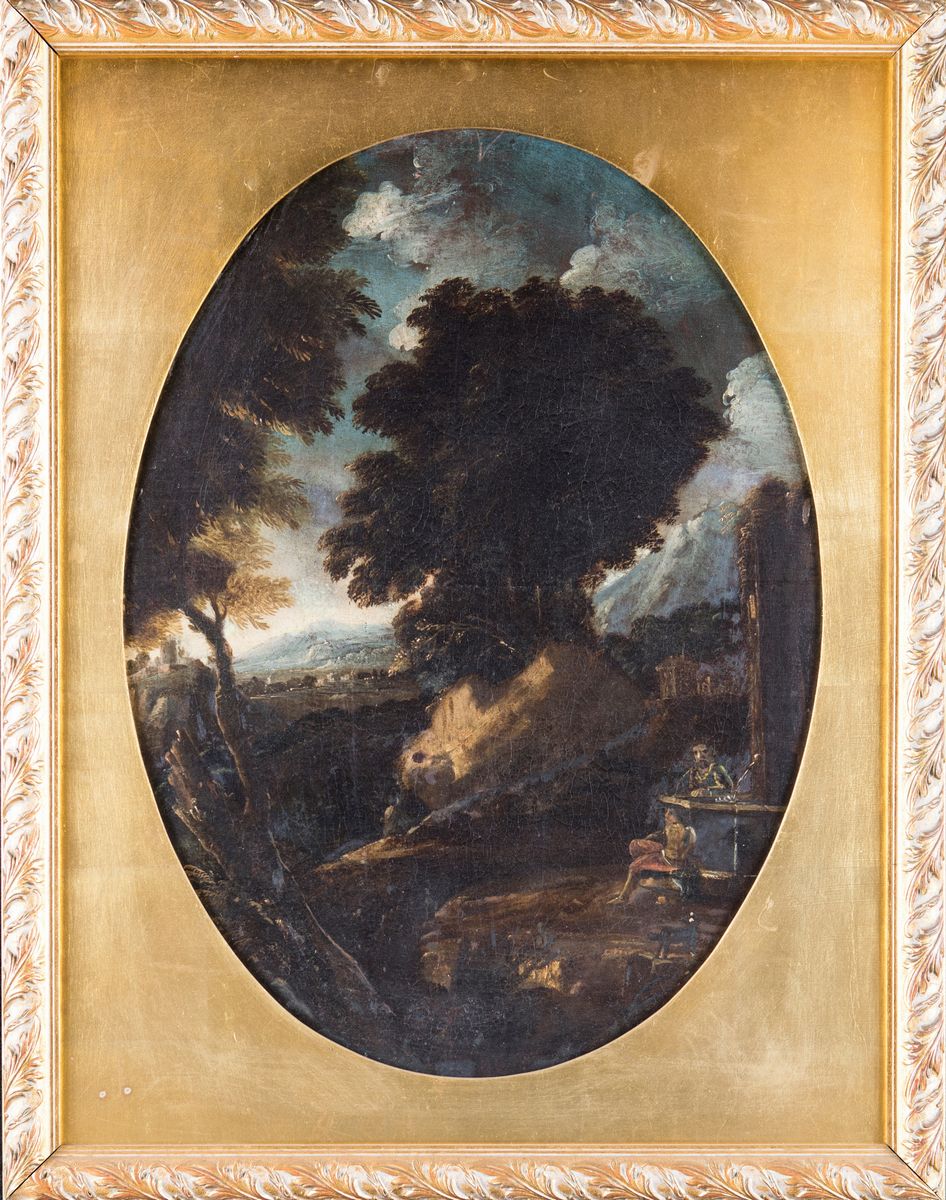 Scuola Romana del XVII Secolo - Scena Bucolica
