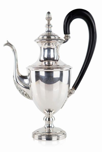 Caffettiera in Argento 800 di Gusto Impero, Anni Cinquanta