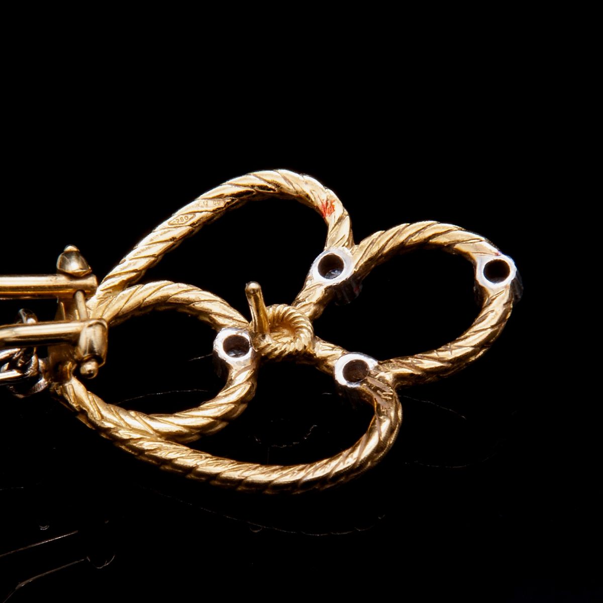 Gianmaria Buccellati, Demi Parure Composta da Bracciale e Coppia di Orecchini in Oro Giallo e Bri...
