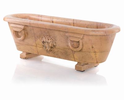 Vaschetta in Stile Neoclassico in Marmo Giallo Antico, XIX/XX Secolo