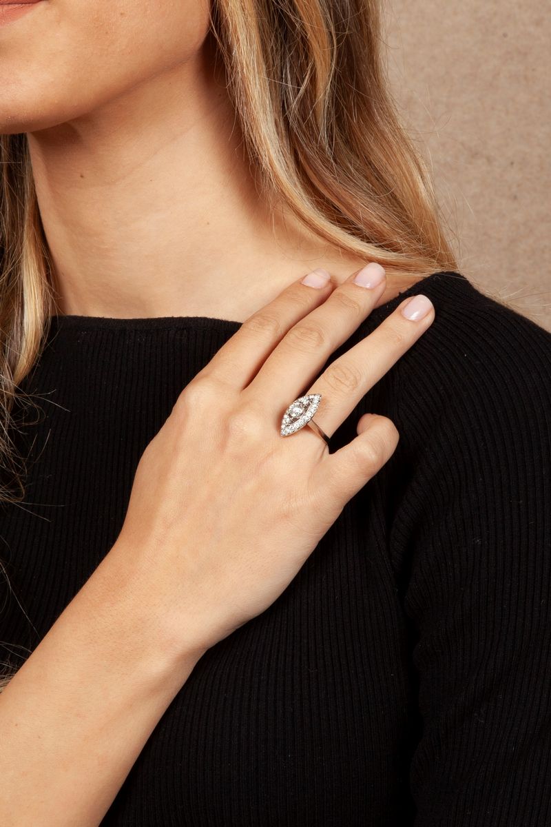 Anello a Marquise in Oro e Brillanti