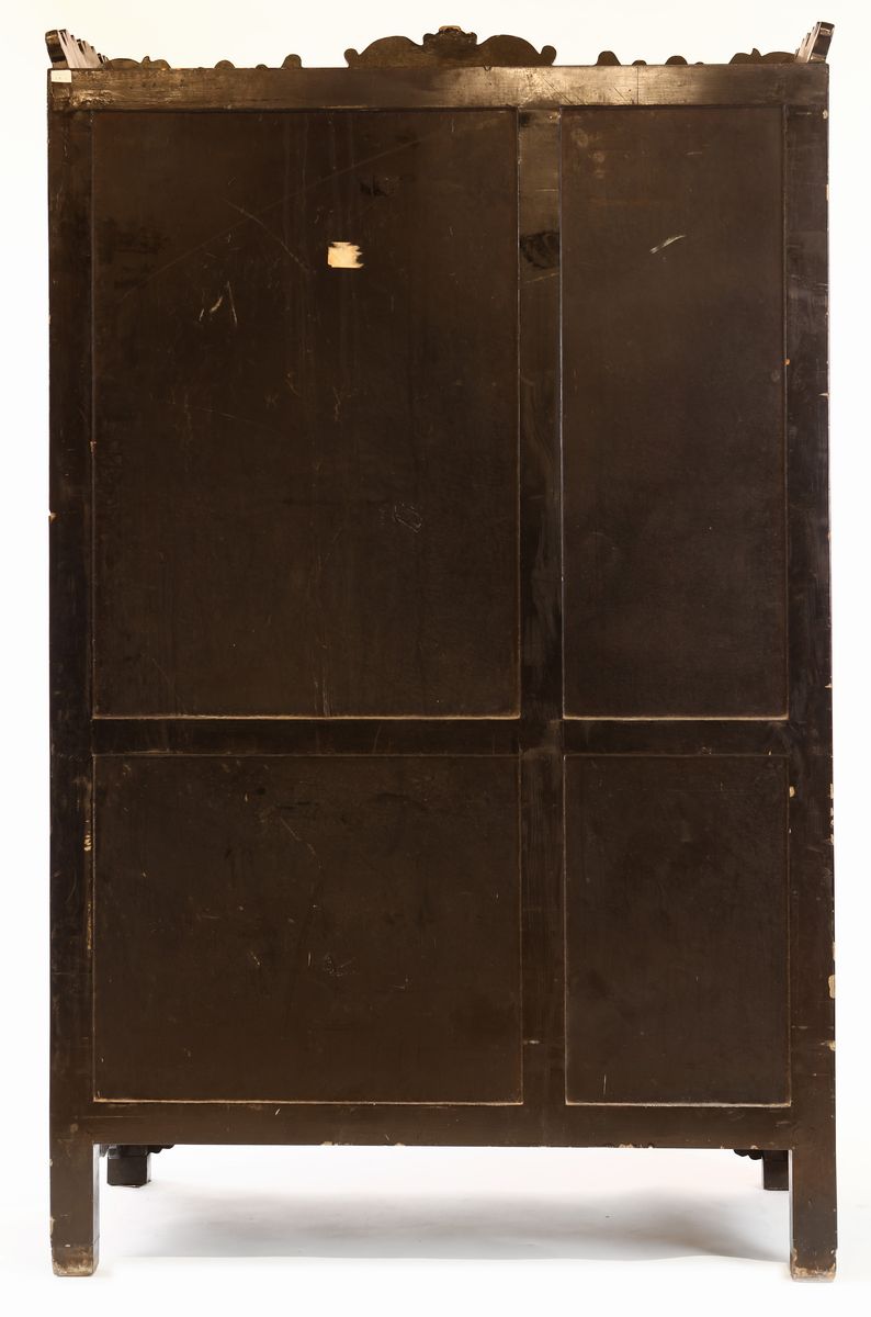 Mobile in Legno Laccato Nero, Giappone, XX Secolo