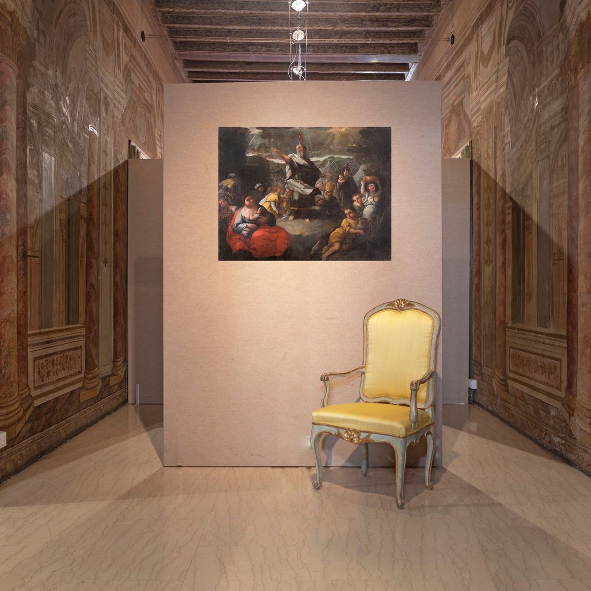 Scuola Emiliana del XVII Secolo - Mosè nel Deserto che Riceve la Manna