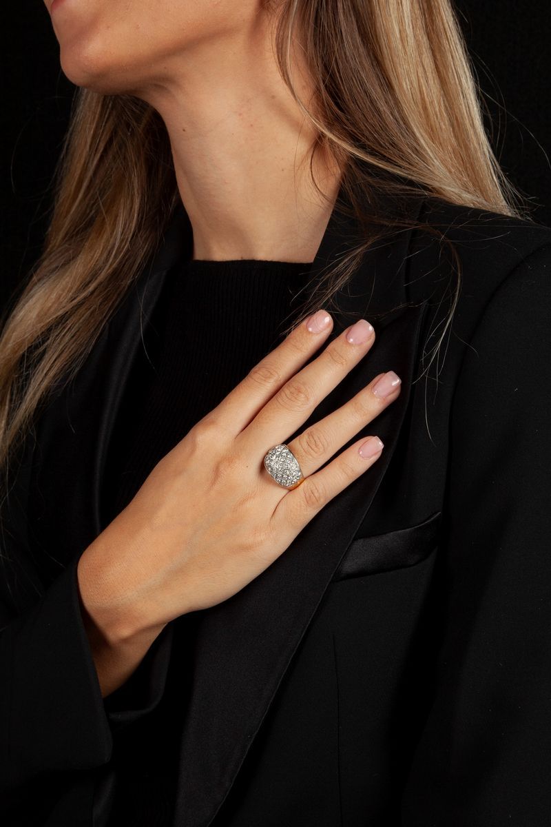 Anello a Fascia in Oro e Brillanti