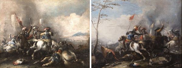Antonio Maria Marini - Coppia di battaglie