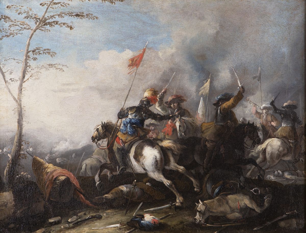 Antonio Maria Marini - Coppia di Battaglie