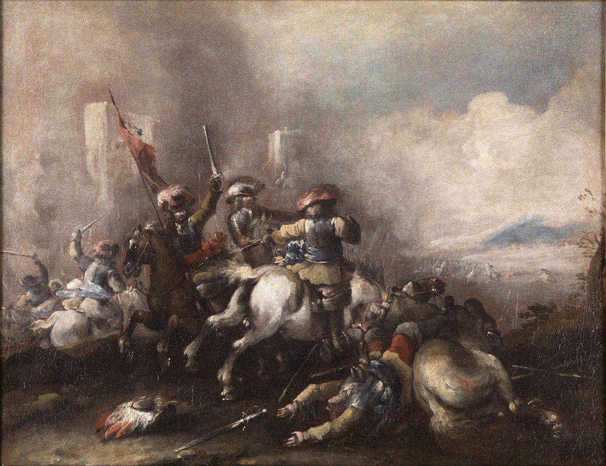 Antonio Maria Marini - Coppia di Battaglie