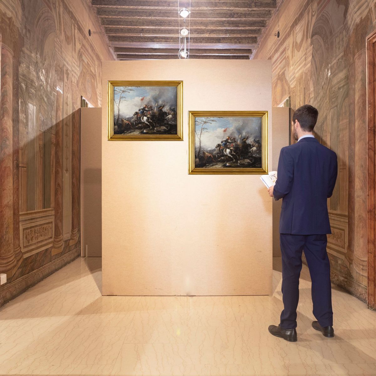 Antonio Maria Marini - Coppia di Battaglie