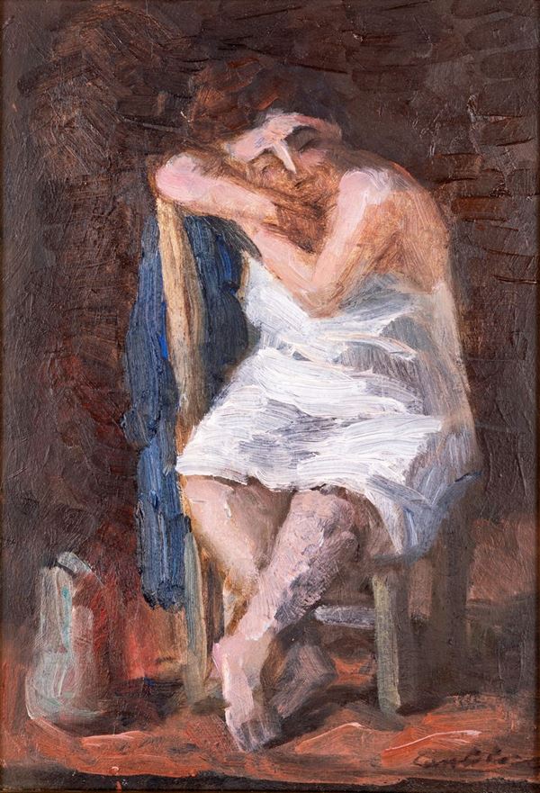 Domenico Cantatore - Figura di donna seduta