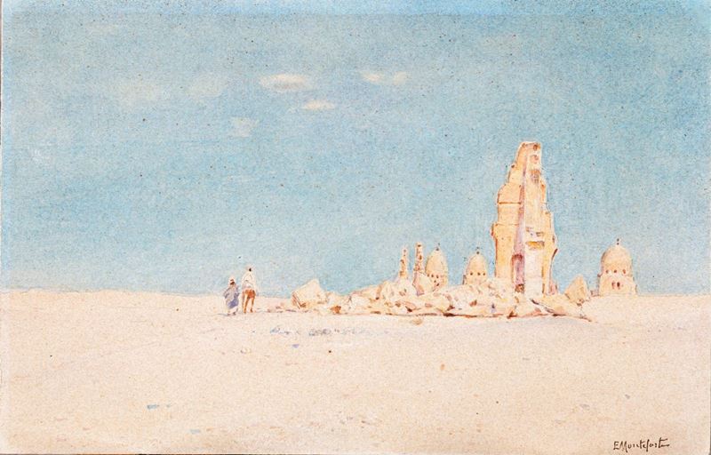 Deserto con rovine