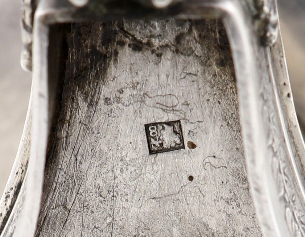 Saliera in Argento con Interno Vermeil, Napoli, 1830 Ca. Argentiere Gennaro Romanelli