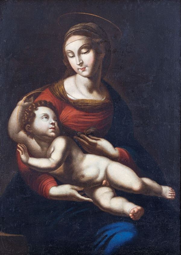 Scuola Lombarda del XVIII secolo - Madonna col Bambino
