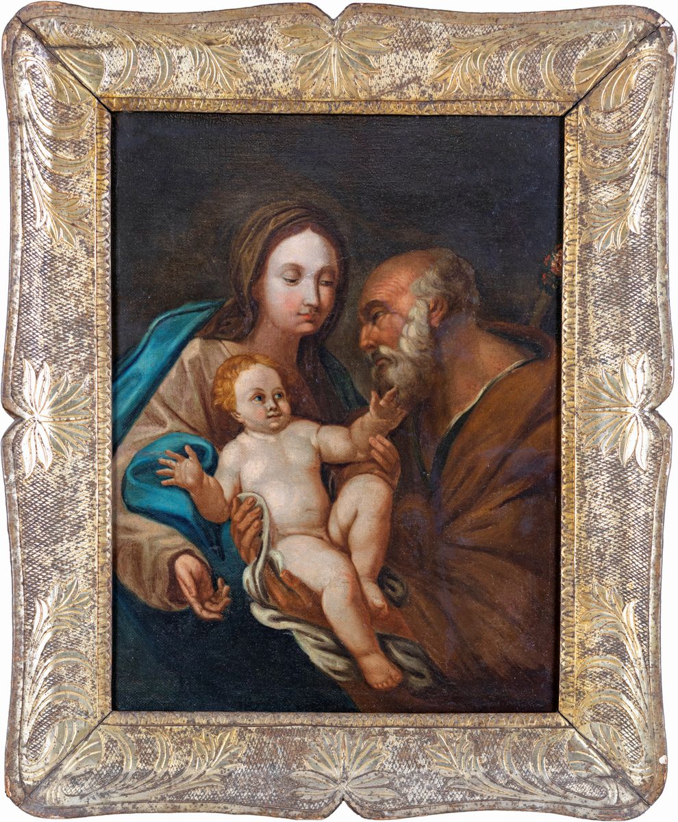 Pittore Emiliano, Fine del XVII/inizi del XVIII Secolo - Madonna Col Bambino e San Giuseppe