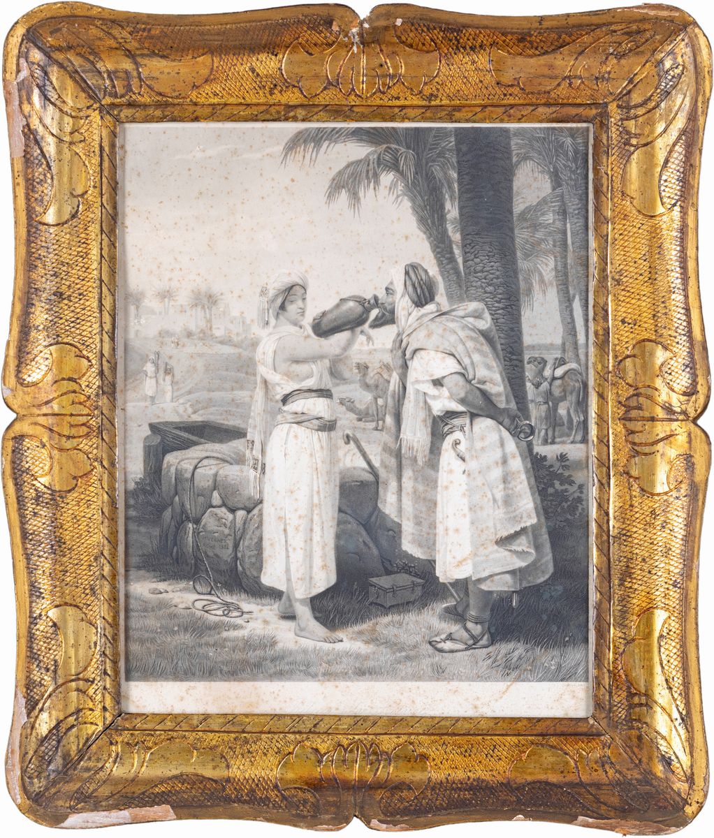 Coppia di Cornici a Guantiera in Legno Dorato, XIX Secolo