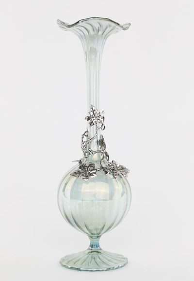 Piccolo Vaso in Vetro Verde a Lustro, Murano