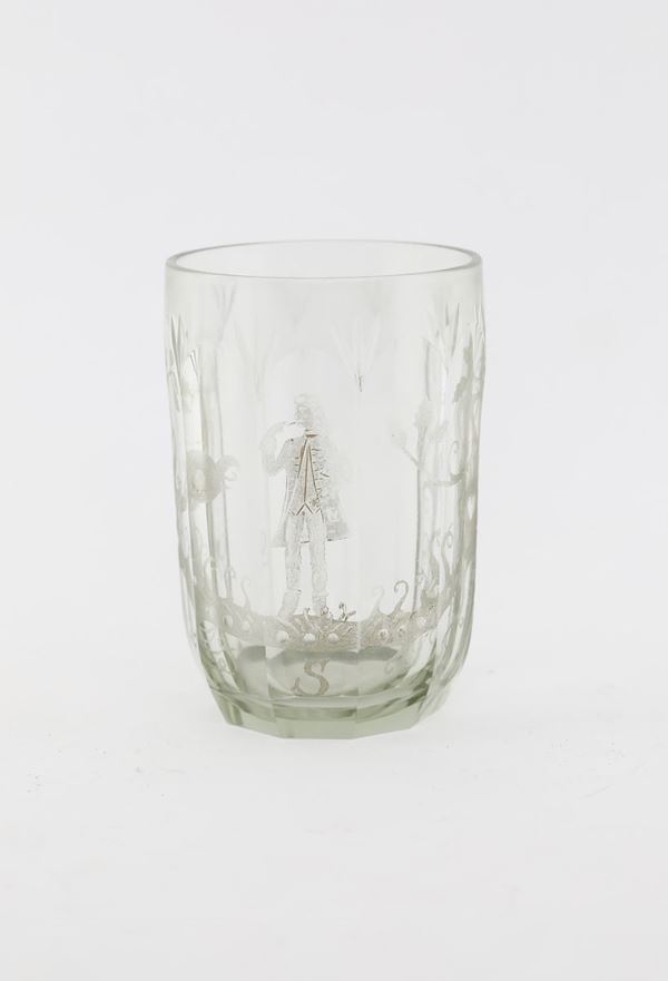 Vaso in vetro incolore, inizi XX secolo