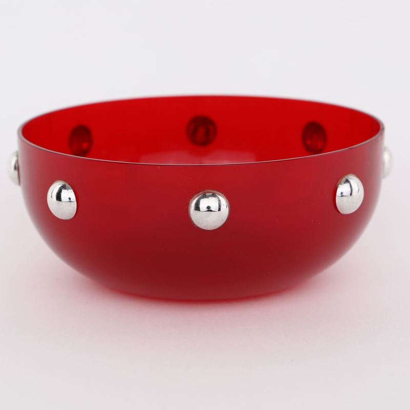 Ciotola in Vetro Rosso Rubino, Murano, Cleto Munari, Anni Novanta