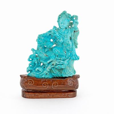 Intaglio in Turchese, Cina, Fine XIX/inizio XX Secolo