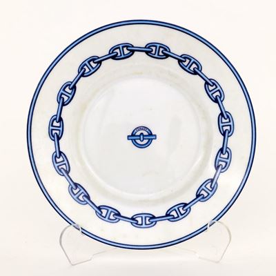 Piatto in Porcellana, Hermés, Chaine D'ancre