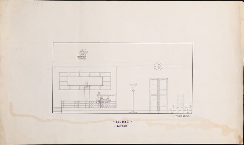 A. Piccione - Progetto Architettonico (salone)