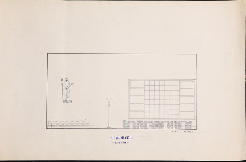 A. Piccione - Progetto Architettonico (salone)