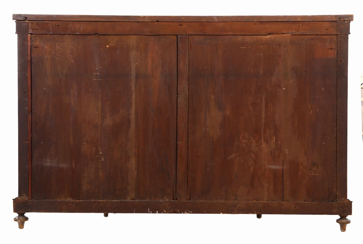 Credenza in Radica con Finiture in Bronzo Dorato, XIX Secolo