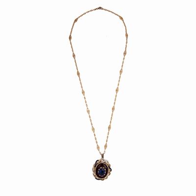 Catena con Pendente Portaritratti Smalto