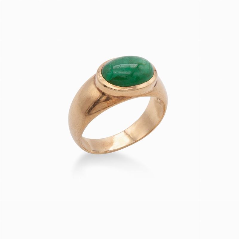 Anello in Oro e Smeraldo