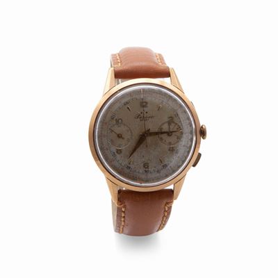 Orologio Cronografo Bicompass in Oro degli Anni '50