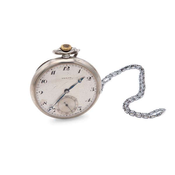 Zenith orologio da tasca acciaio  - Asta Fine Jewels - II - Casa d'Aste Arcadia