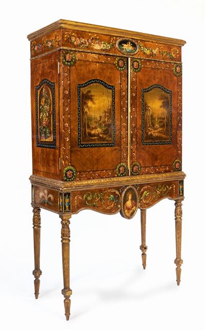 Adam Cabinet in Satinwood, Inghilterra, Seconda Metà del XVIII Secolo