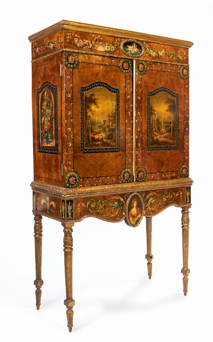 Adam Cabinet in Satinwood, Inghilterra, Seconda Metà del XVIII Secolo