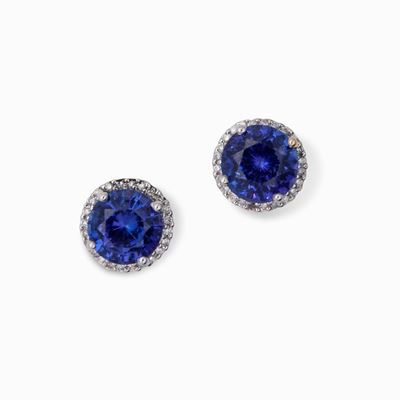 Orecchini a Lobo in Oro, Tanzanite e Brillanti