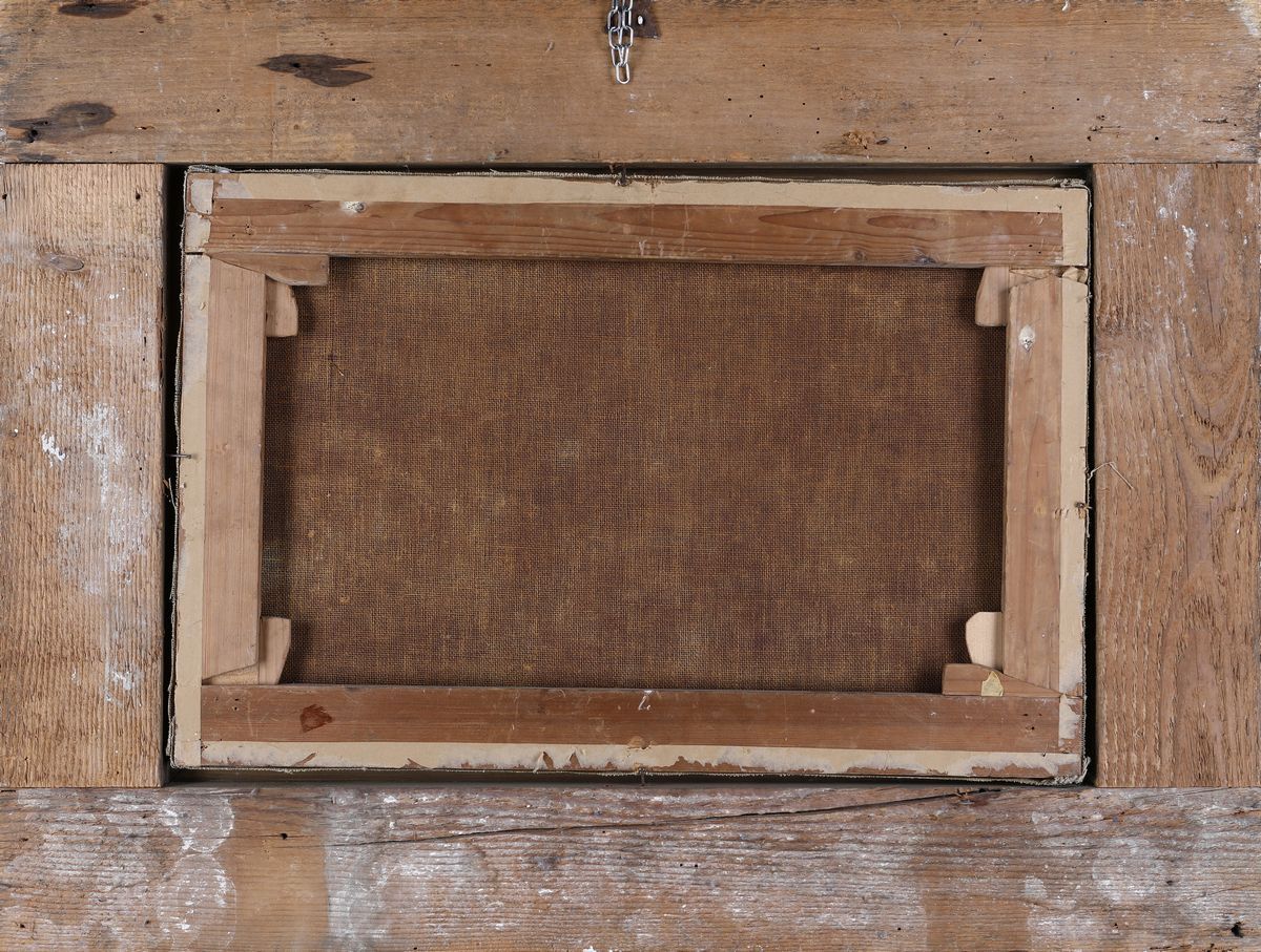 Scuola Napoletana del XVII Secolo - Capriccio Architettonico con Adorazione dei Pastori