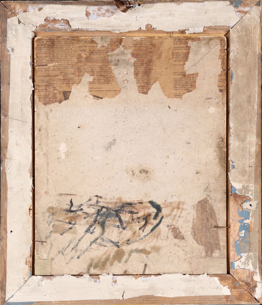 Pittore Romano del XVII Secolo - Sacra Famiglia con San Giovannino