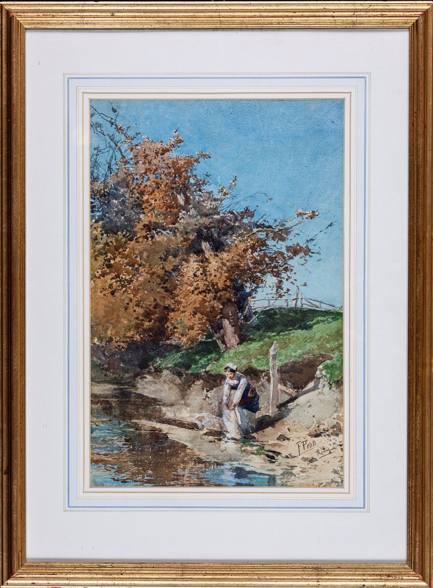 Filiberto Petiti - Lavandaia al Fiume