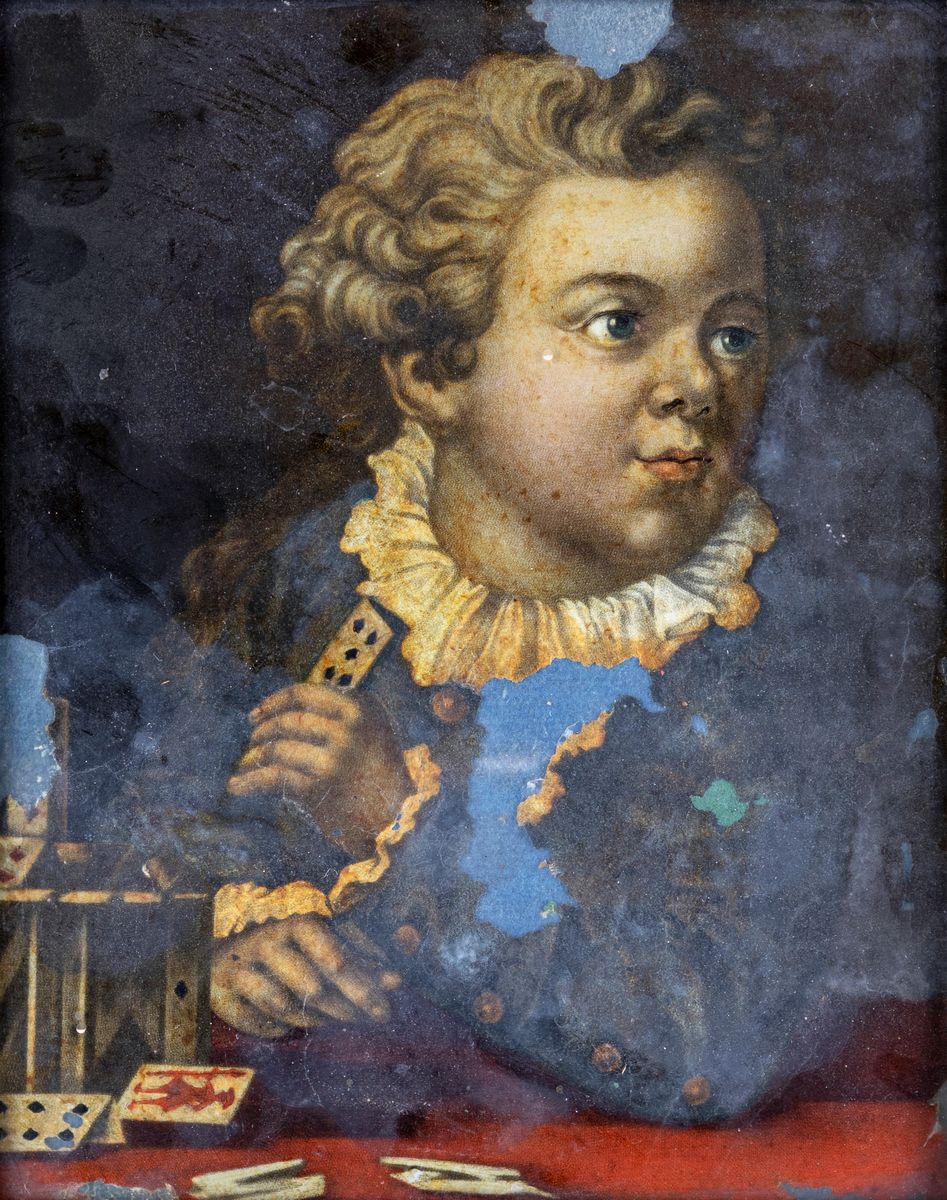 Scuola Veneta del XVIII Secolo - A) Bimba con la Bambola B) Bambino con le Carte