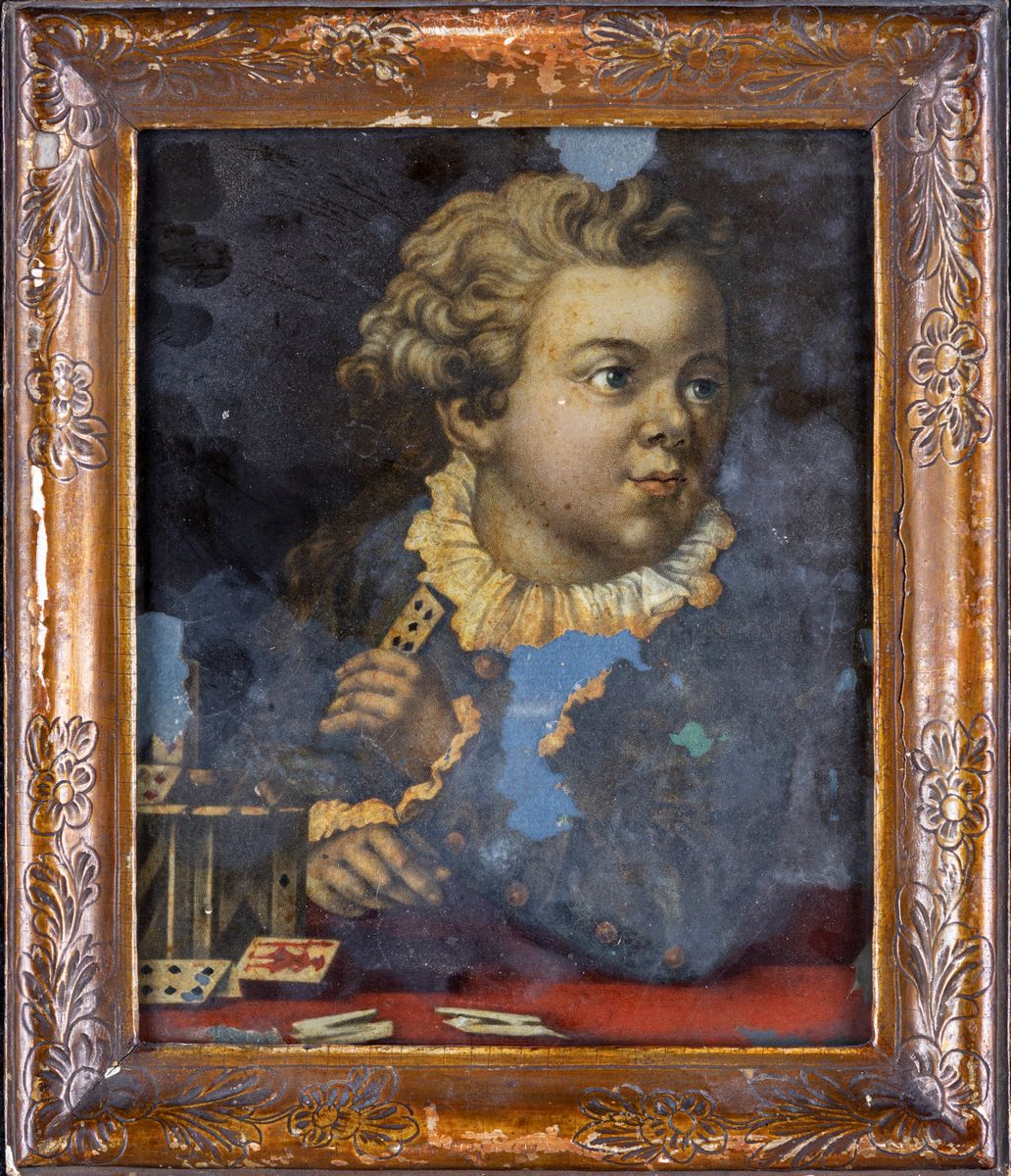 Scuola Veneta del XVIII Secolo - A) Bimba con la Bambola B) Bambino con le Carte