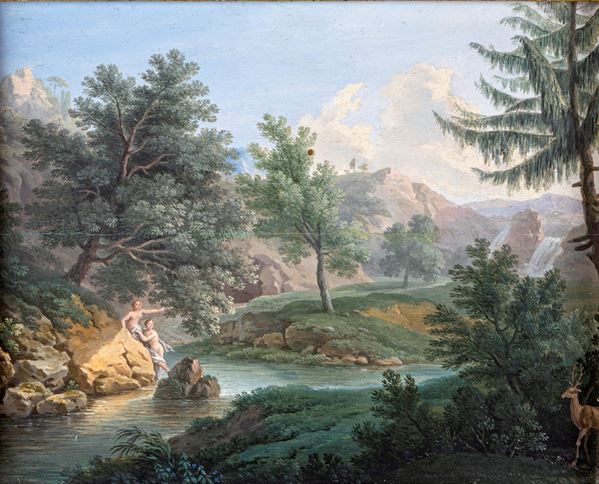 Pittore francese del XVIII secolo - Artemide e Atteone