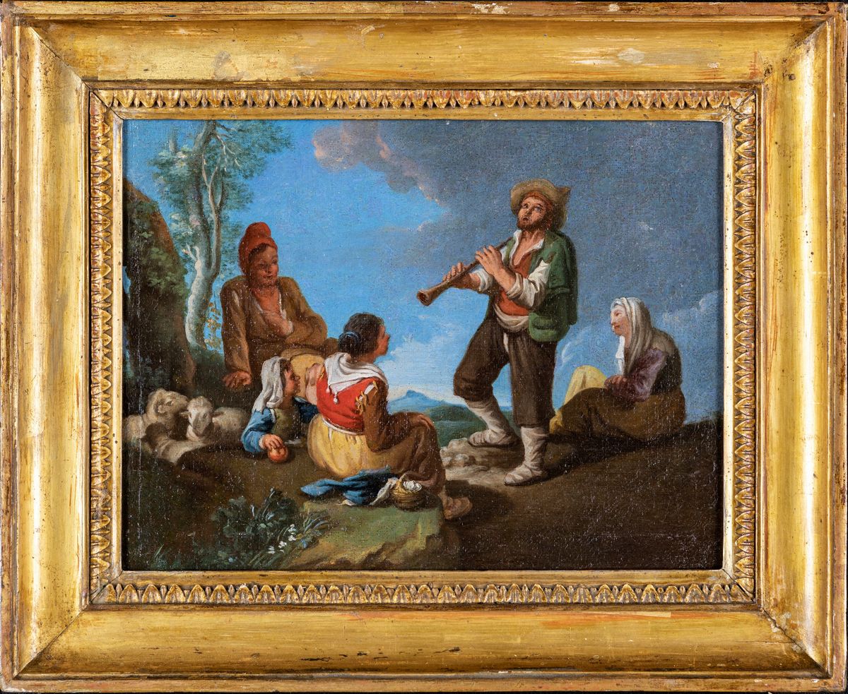 Scuola Veneta del XVIII Secolo - Coppia di Scene di Genere