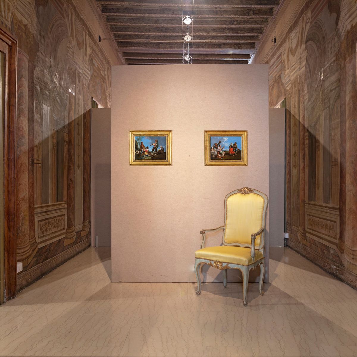 Scuola Veneta del XVIII Secolo - Coppia di Scene di Genere