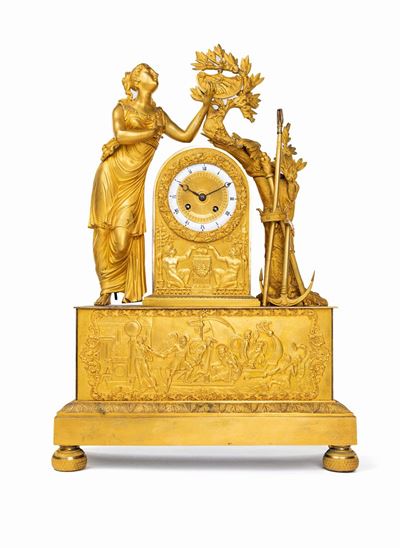 Pendola in Bronzo Dorato, Francia, Fine del XIX Secolo