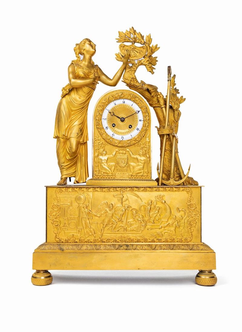 Pendola in Bronzo Dorato, Francia, Fine del XIX Secolo
