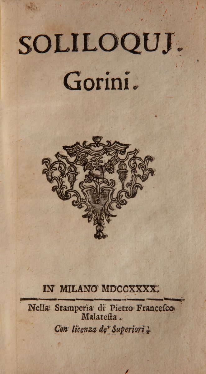 Giuseppe Gorini Corio, Soliloquj
