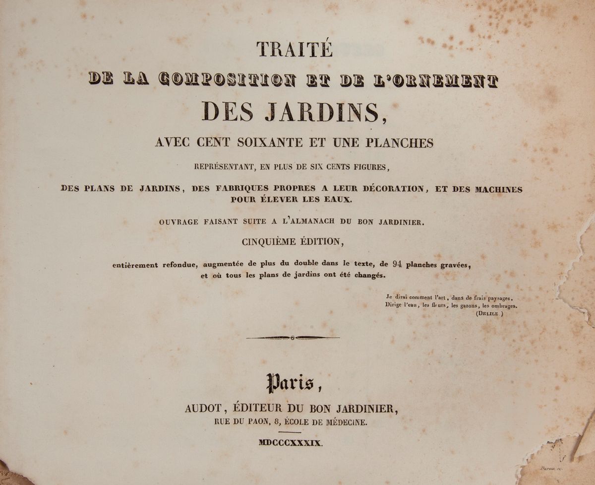 Traité De la Composition Et De L'ornement Des Jardins