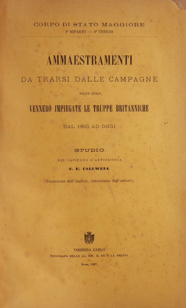 Lotto di Tre Libri di Argomento Militare