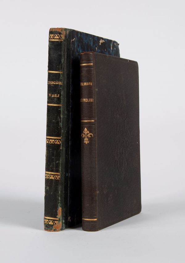 Lotto di due volumi del XIX secolo