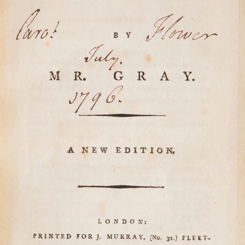 Poems By Mr. Gray. a New Edition. (illustrato del '700)