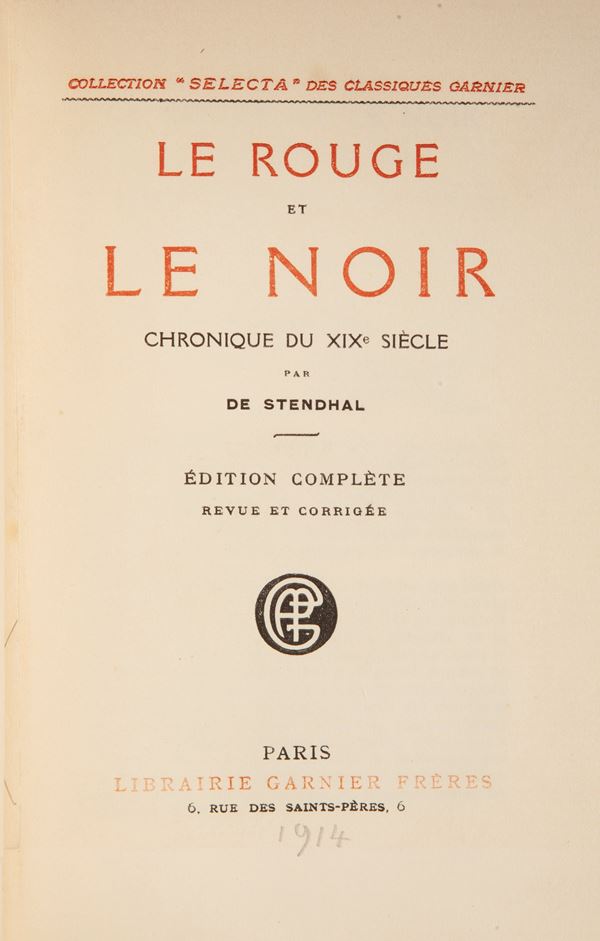 Stendhal (Marie-Henri Beyle) - Le rouge et le noir