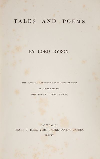 Lord Byron - Tales And Poems (illustrato Dell'800)